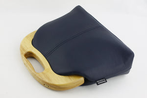 Women's Luxury Navy Leather Bag Handmade in Australia | PINKOASIS