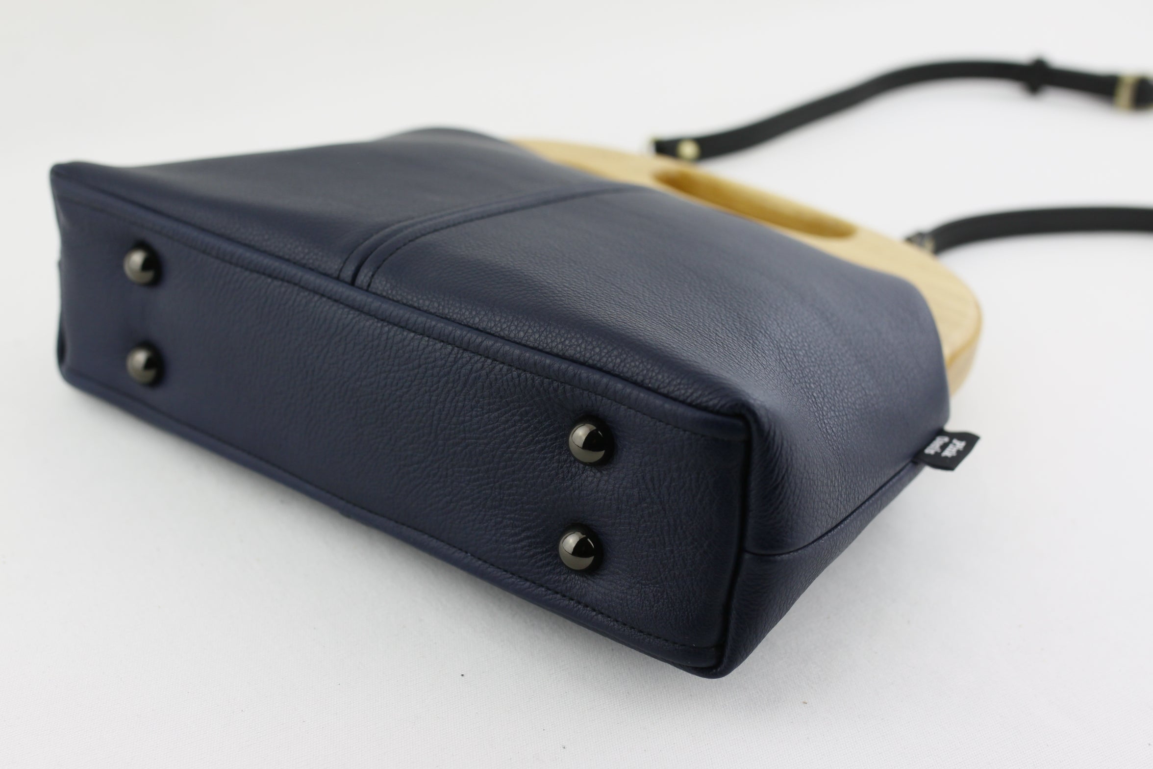 Women's Luxury Navy Leather Bag Handmade in Australia | PINKOASIS