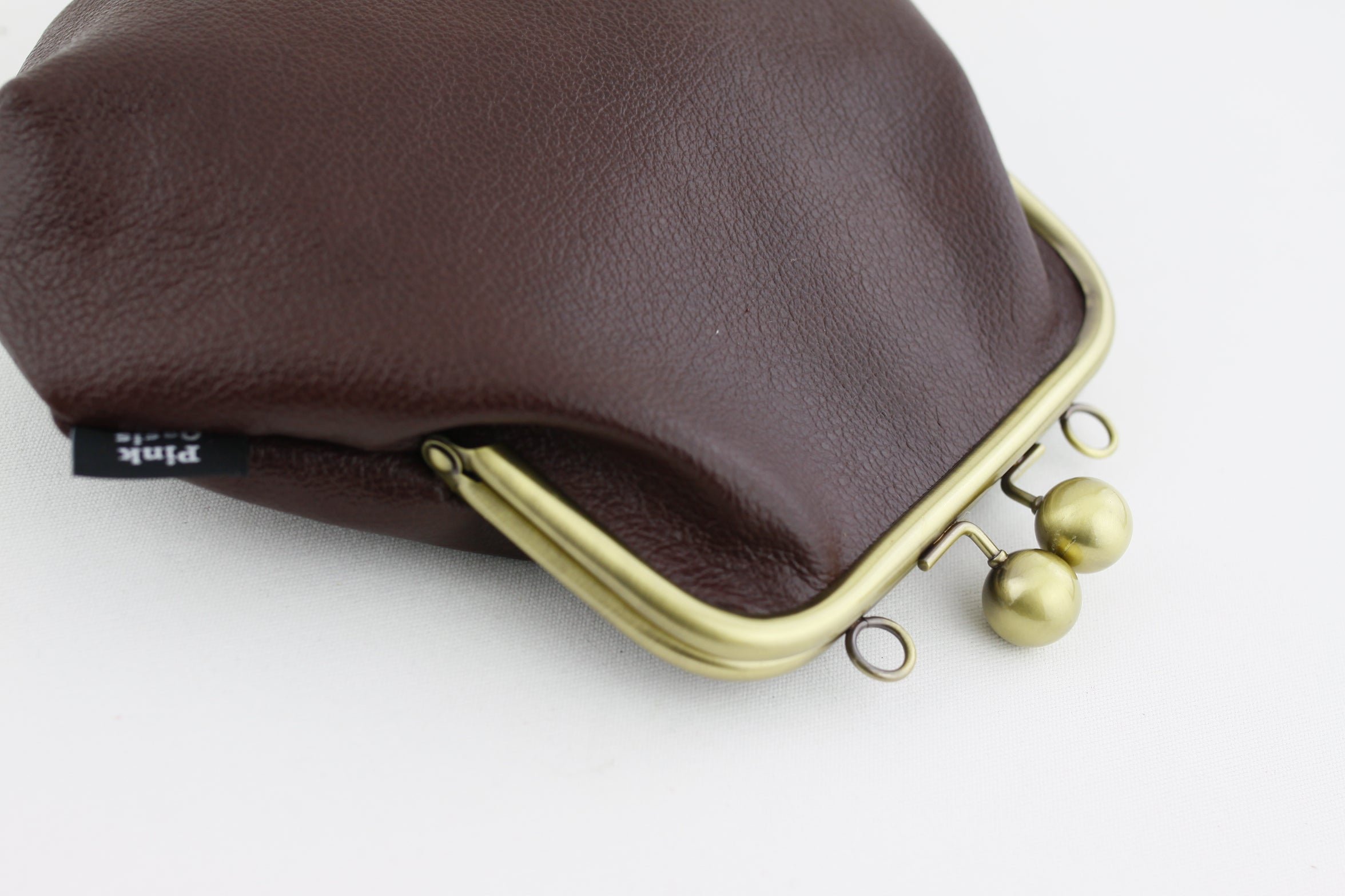 Burgundy Violet Genuine Leather Clutch Bag with Strap | PINKOASIS