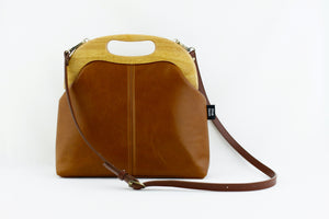 Women's Luxury Chestnut Leather Bag | PINKOASIS