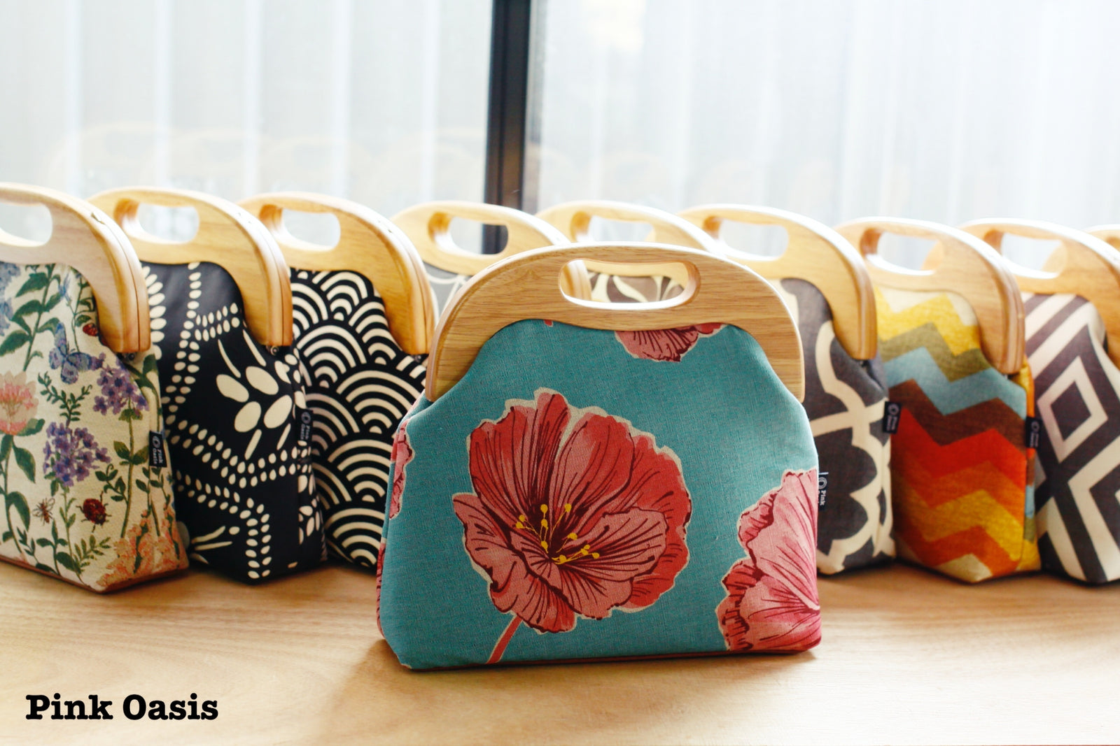 PinkOasis Wooden Frame Clutch Handmade in Sydney | PINKOASIS