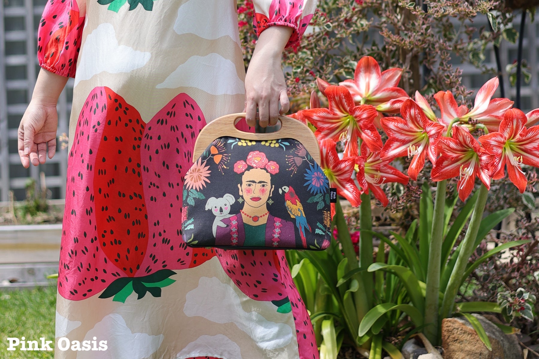 Frida Kahlo Down Under Ladies Bag Handmade | PINK OASIS