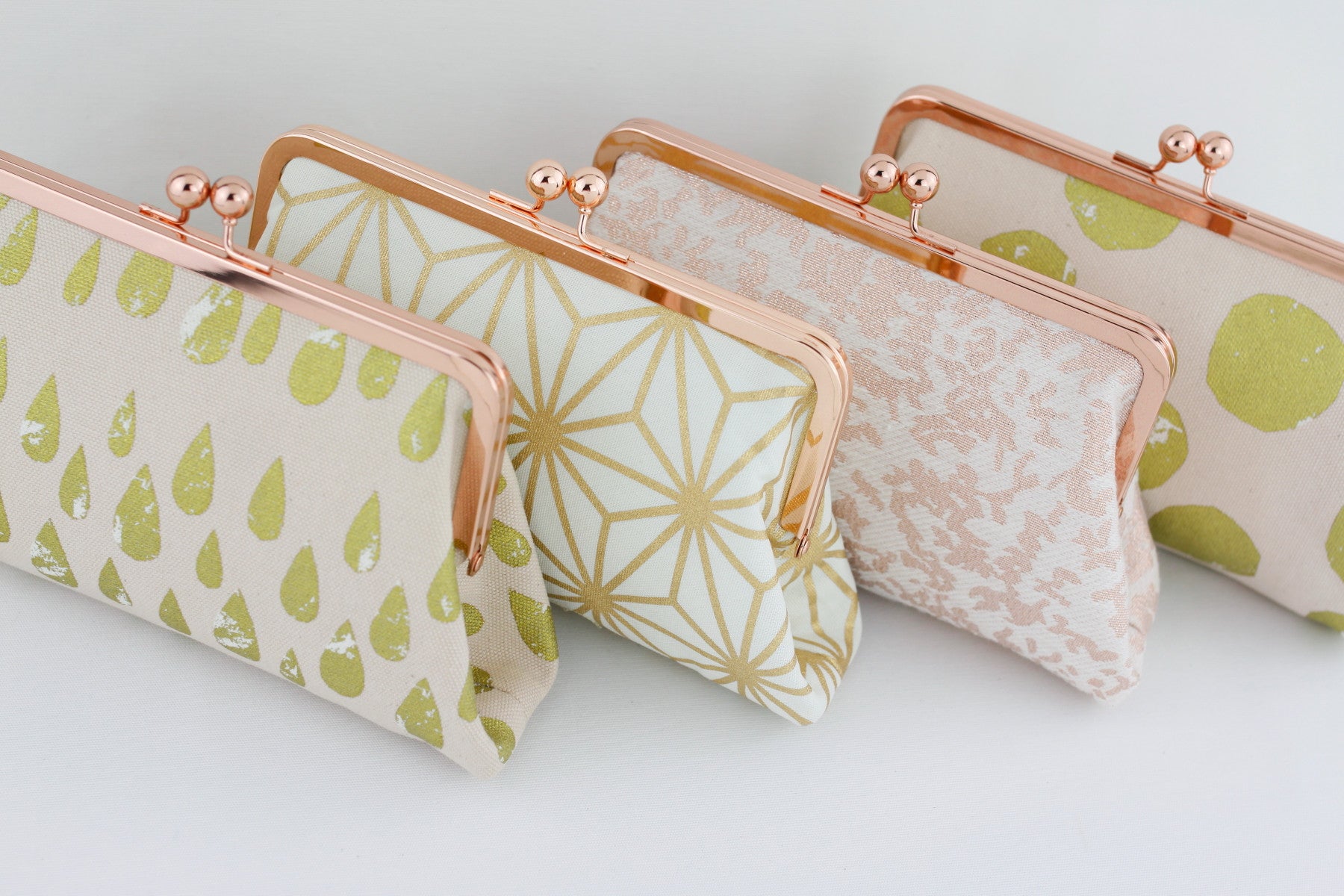 Rose Gold Bridesmaids Clutches, Gift for Wedding | PINKOASIS