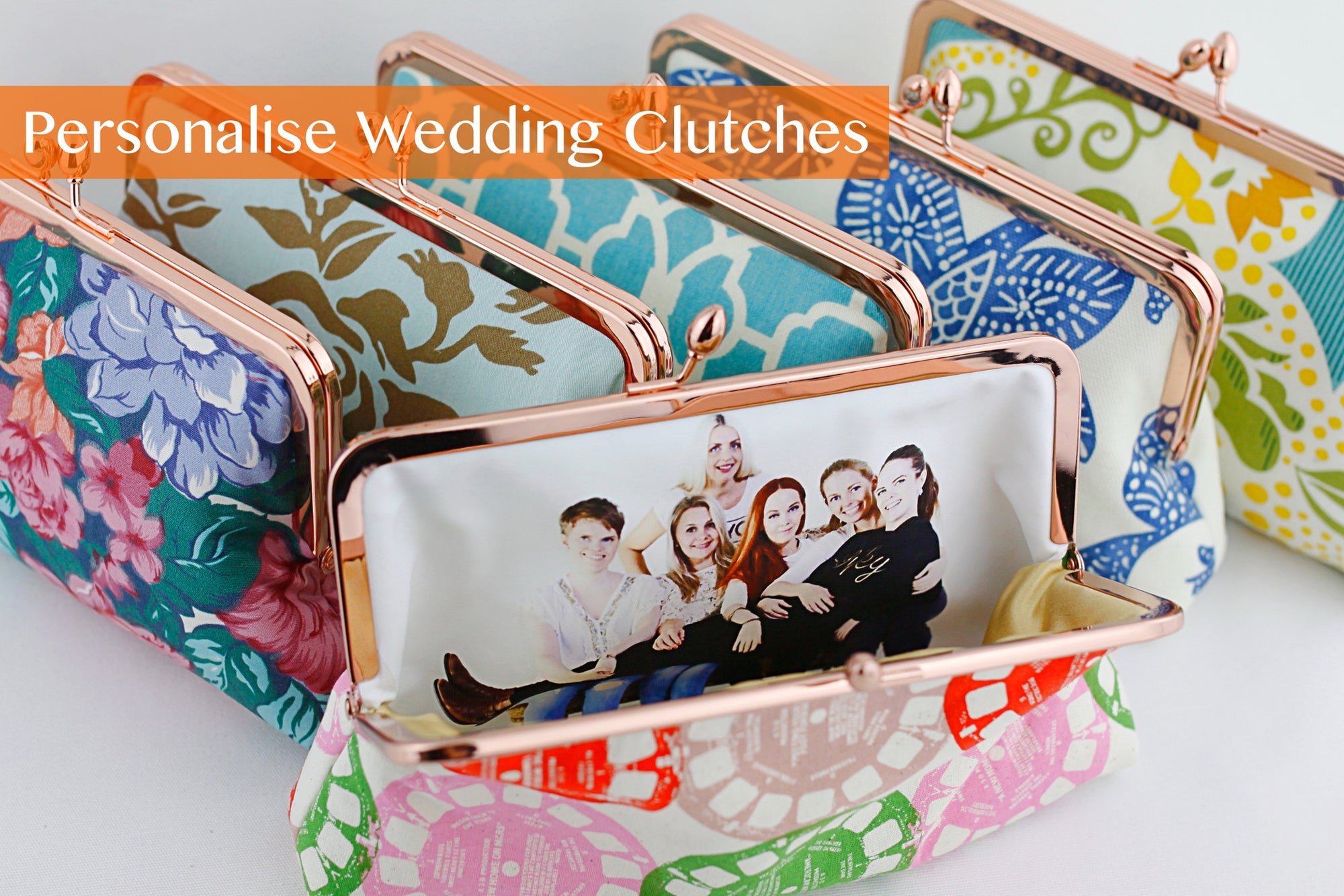 Personalised Photo Clutch for bride & bridesmaids | PINKOASIS