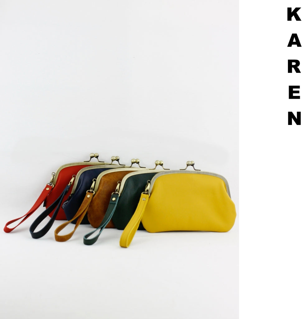 KAREN | leather wristlet wallets