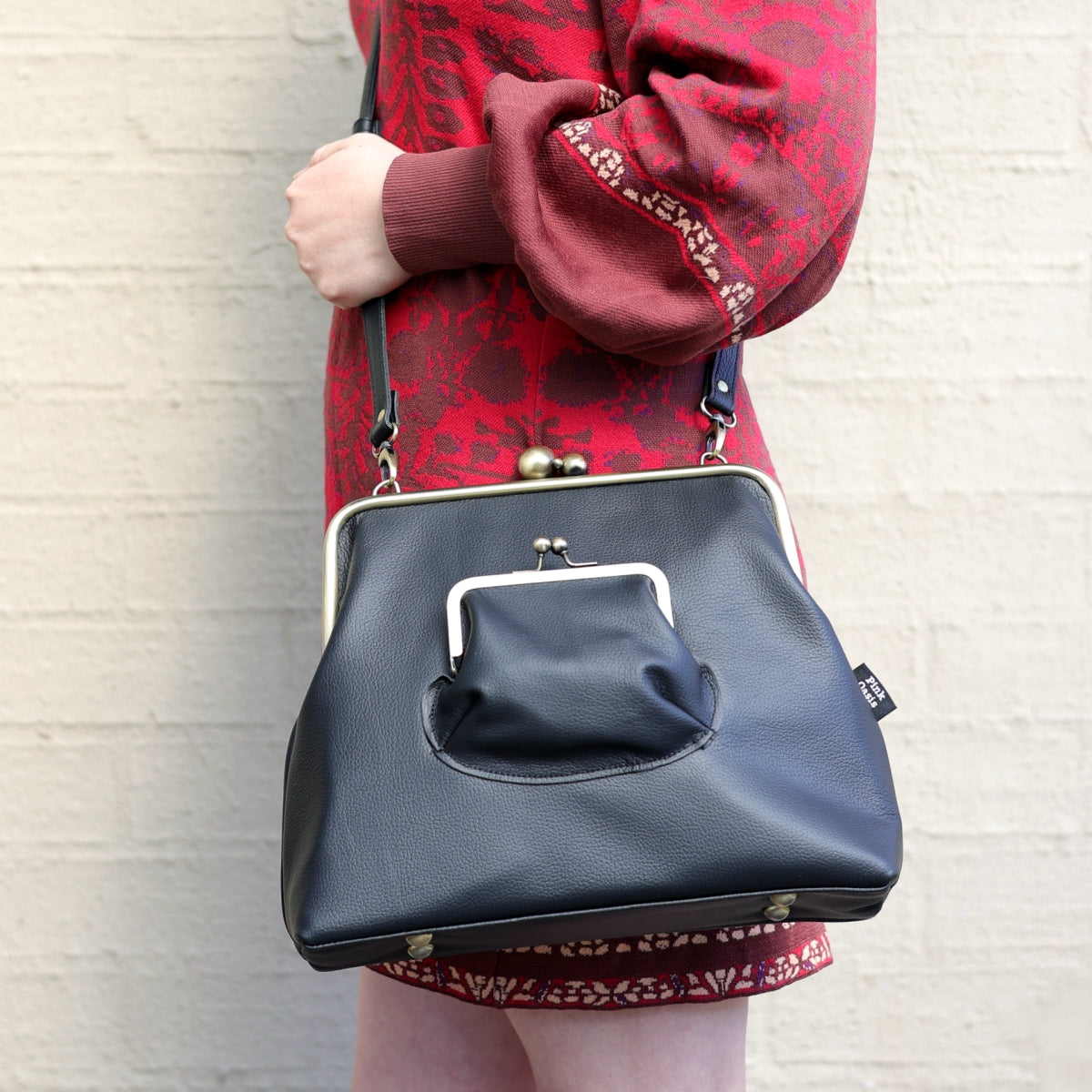 AUDREY Leather Crossbody Bag | PINK OASIS