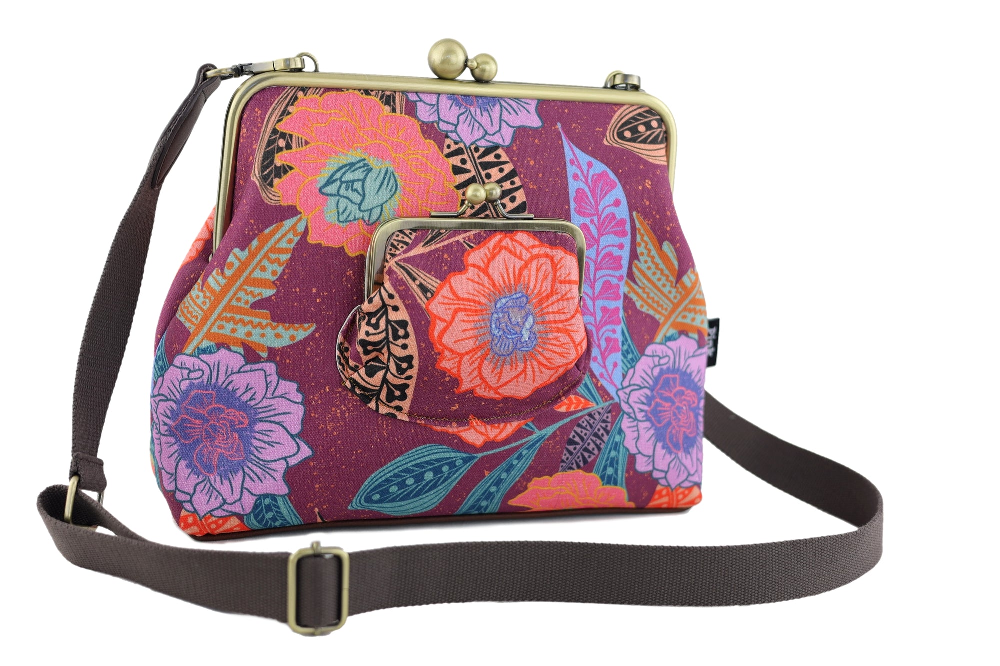 Geranium Flowers Handbag and Crossbody 2 Way Bag | PINK OASIS