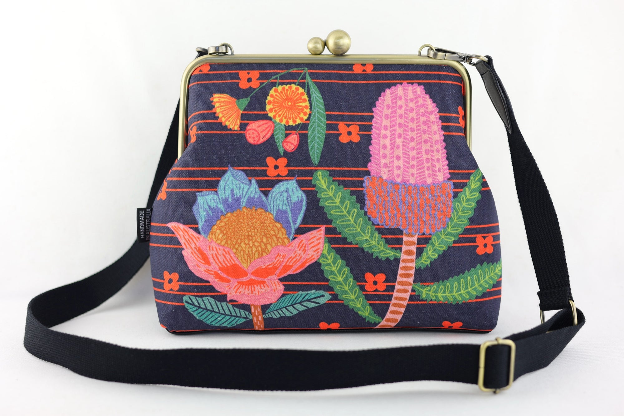 Australian Native Flowers Handbag and Crossbody 2 Way Bag | PINK OASIS