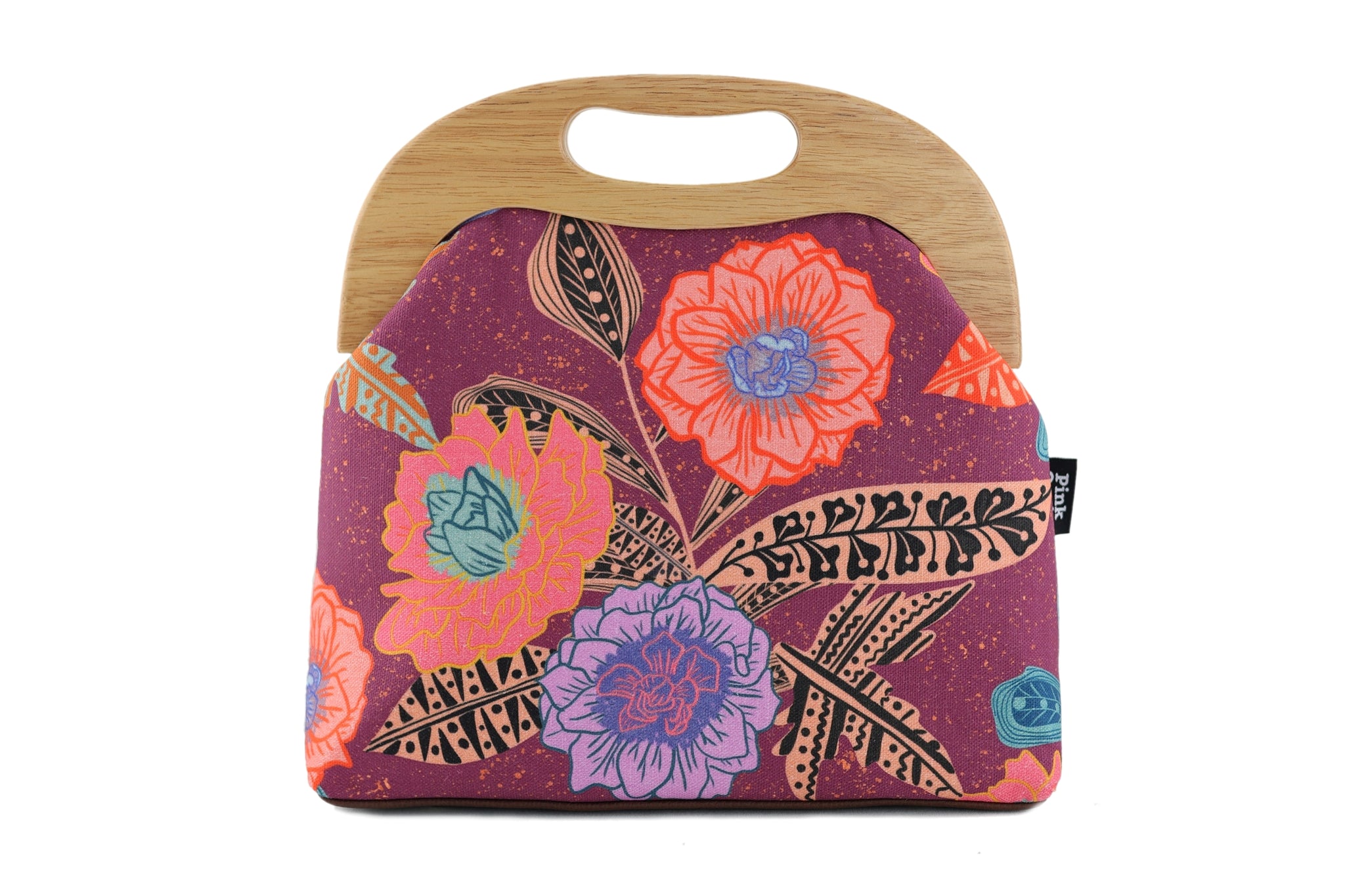 Garden Geranium Large Wood Frame Bag | PINK OASIS