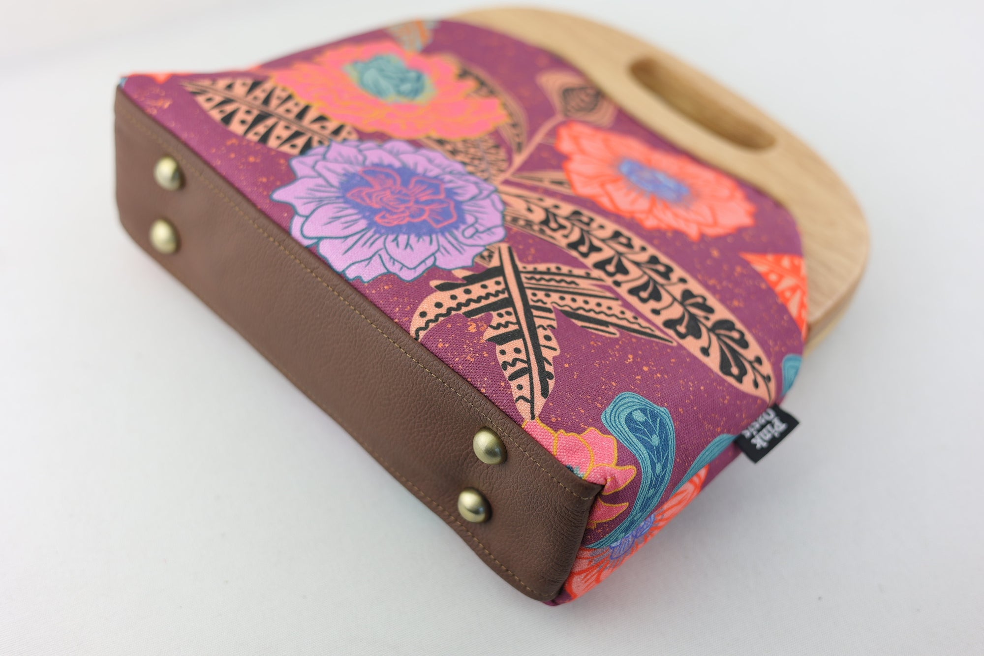 Garden Geranium Large Wood Frame Bag | PINK OASIS