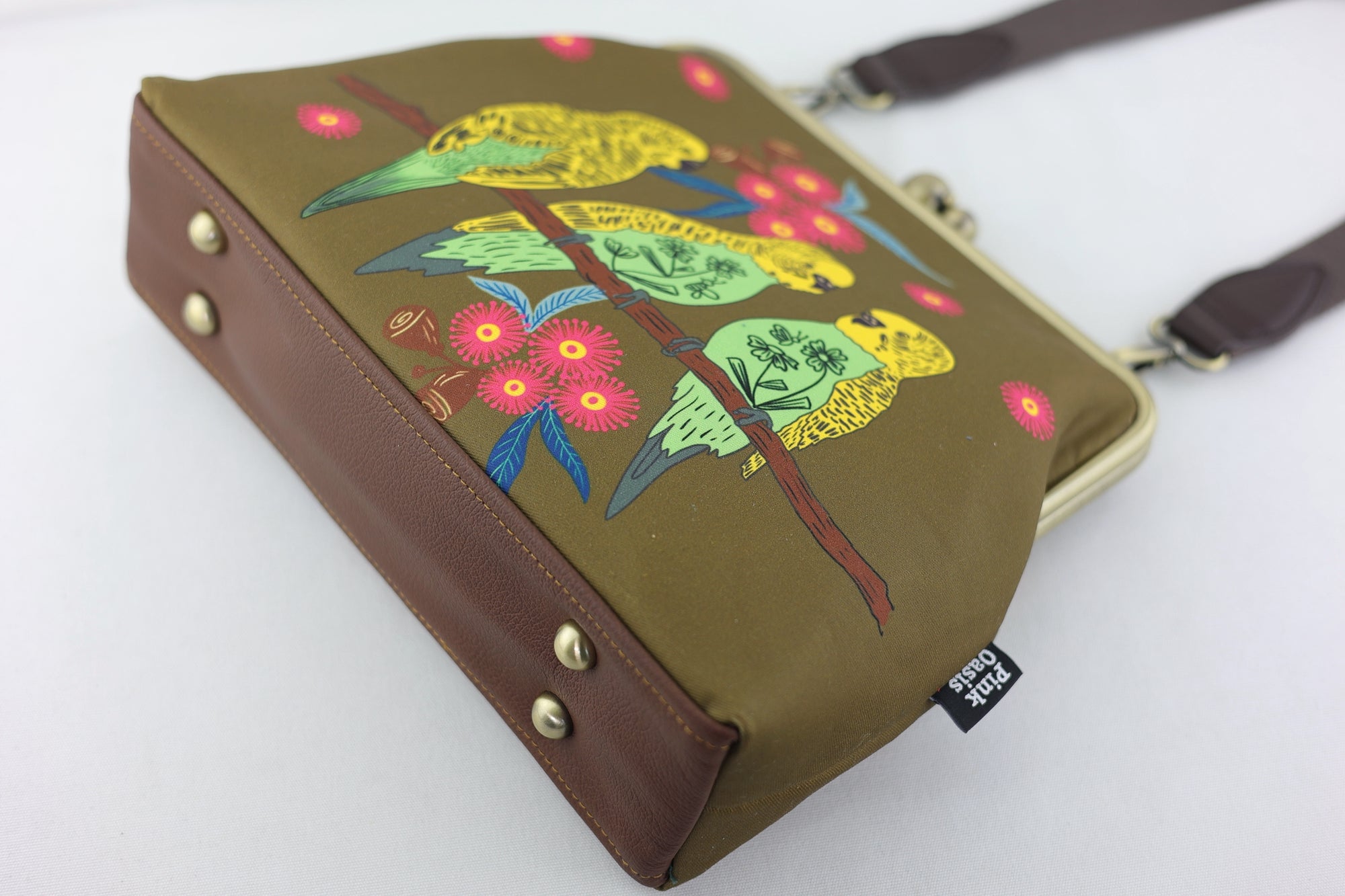 Budgies Crossbody Bag with Webbing Strap | PINK OASIS