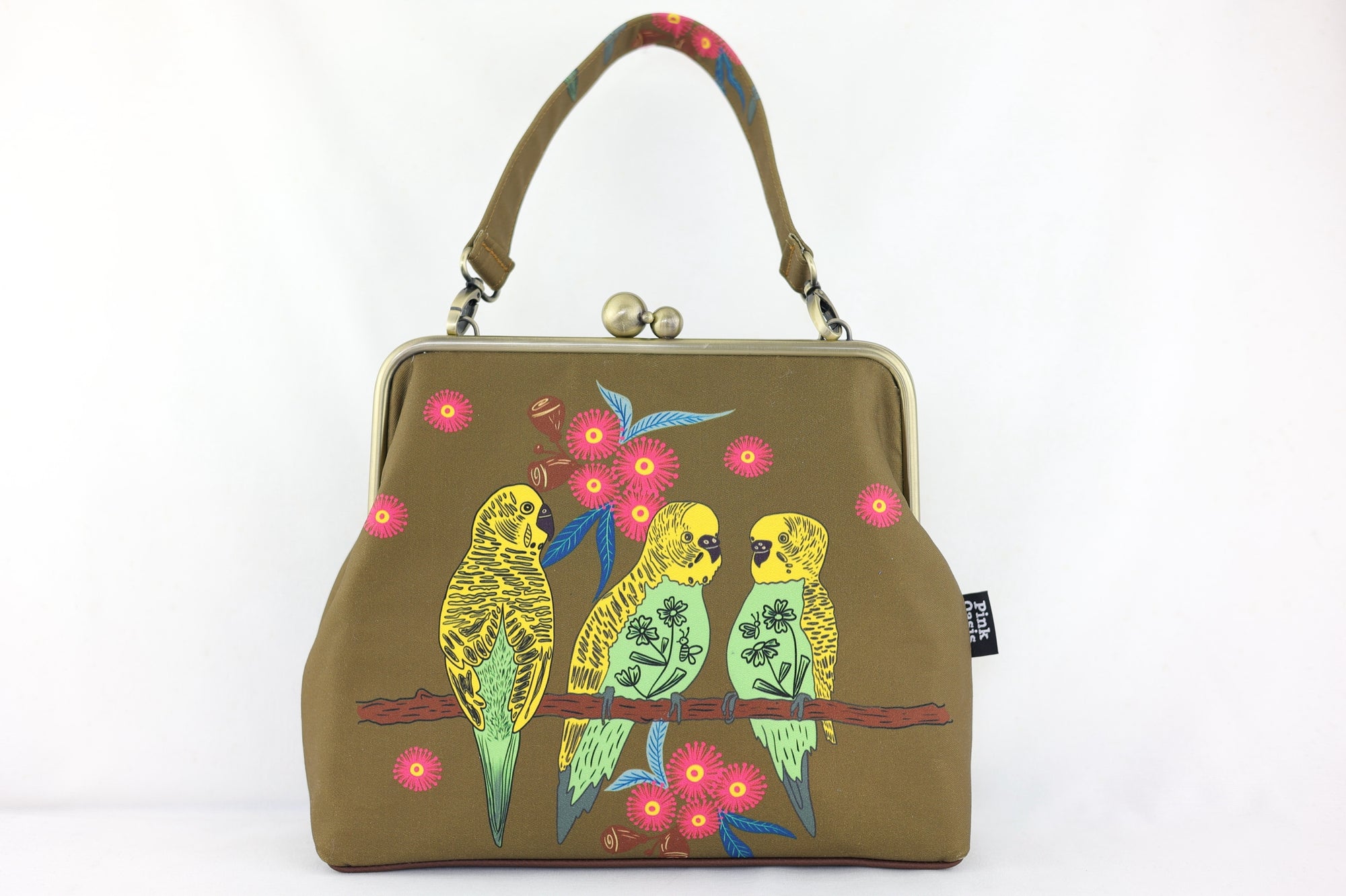 Budgies Crossbody Bag with Webbing Strap | PINK OASIS