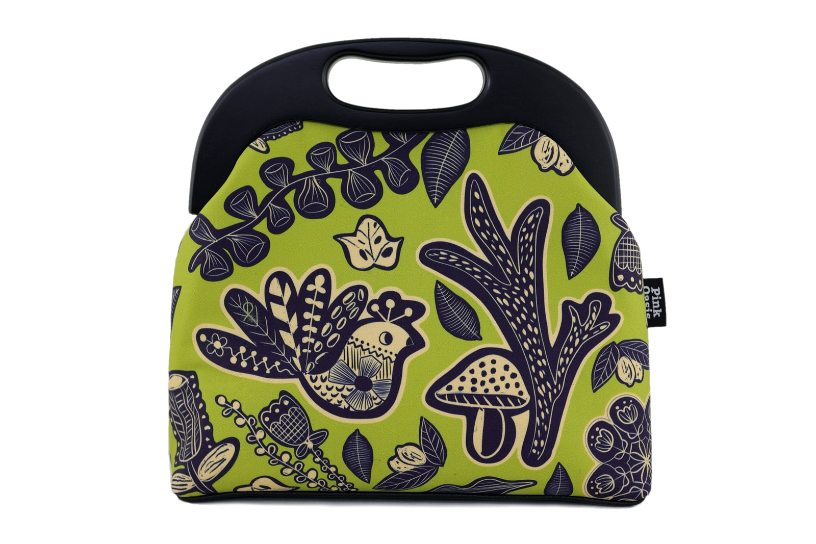 Peacock Green Large Wood Frame Bag | PINK OASIS