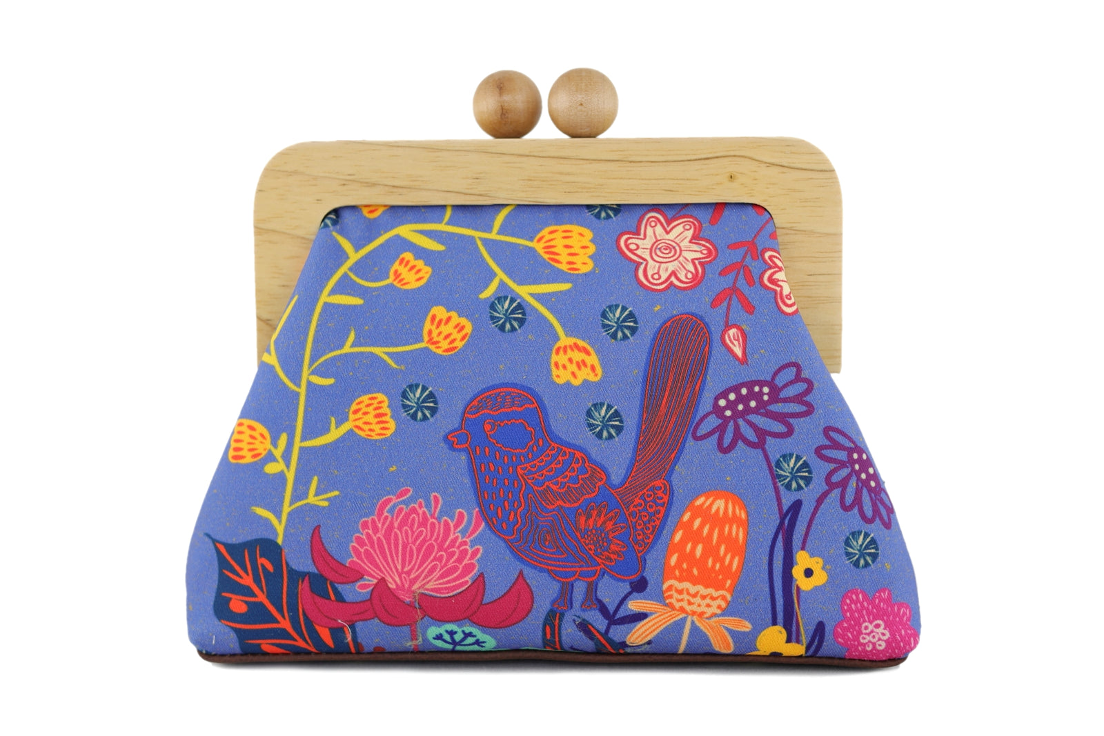 Blue Wren, Waratah & Banksia Clutch | PINK OASIS