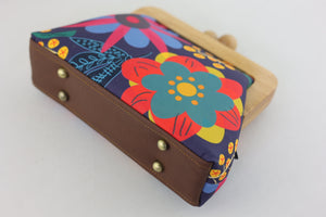 Backyard Garden Floral Clutch Bag Handmade in Australia | PINK OASIS