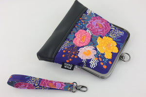Peonies Garden Wristlet Bag Handmade in Australia | PINK OASIS