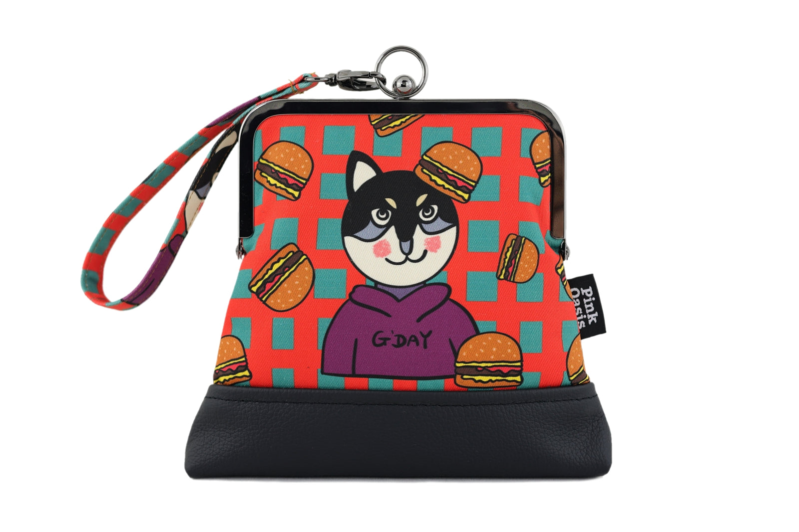 Dog and Burgers Wristlet | PINK OASIS