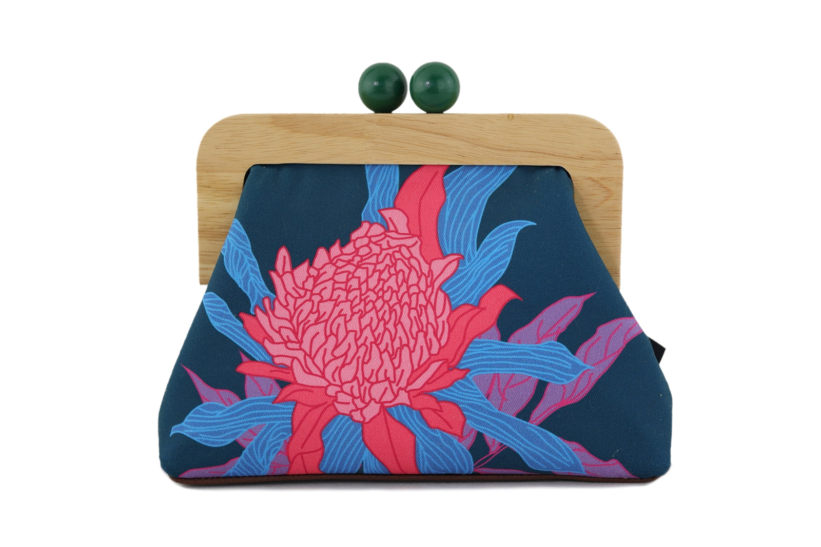 Torch Ginger Flower Clutch (Special Edition with Colourful Ball Closure)