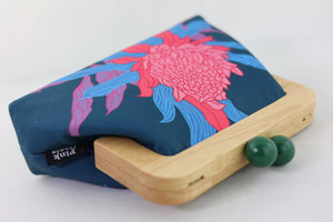 Torch Ginger Flower Clutch (Special Edition with Colourful Ball Closure)