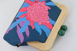 Torch Ginger Flower Clutch (Special Edition with Colourful Ball Closure)
