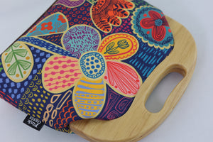 Doodle Flora Clutch Bag Handmade in Australia | PINK OASIS