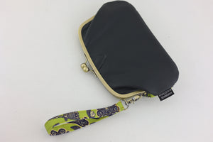 Peacock Green Wristlet Wallet (with Double Kisslock Clasps)