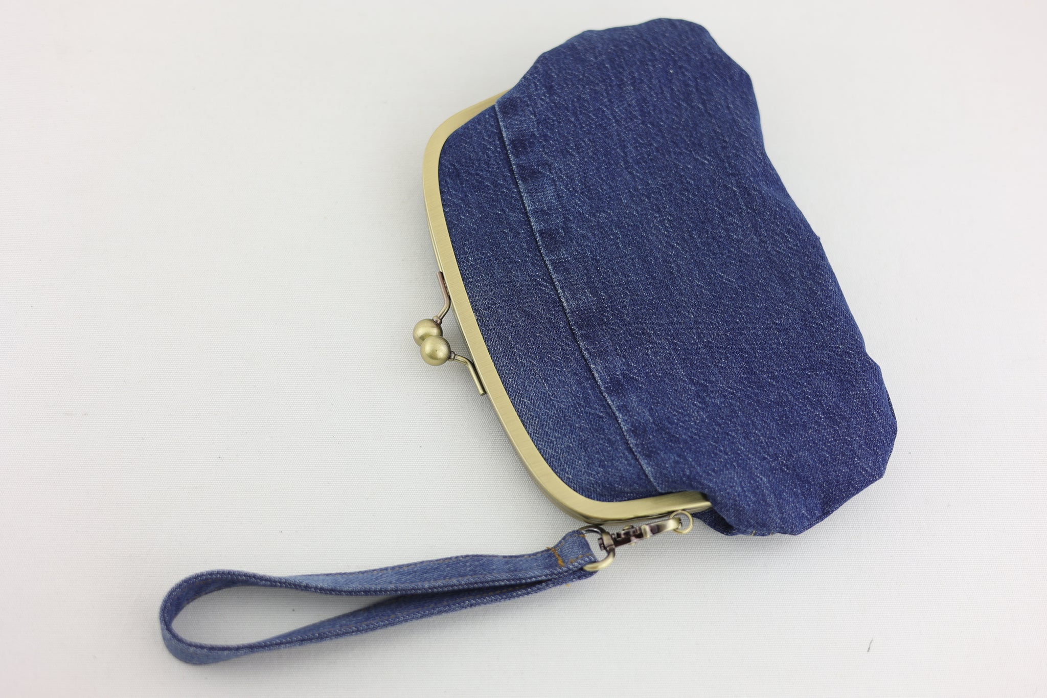 Denim wristlet best sale