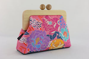 Peonies Garden Pink Floral Clutch | PINK OASIS