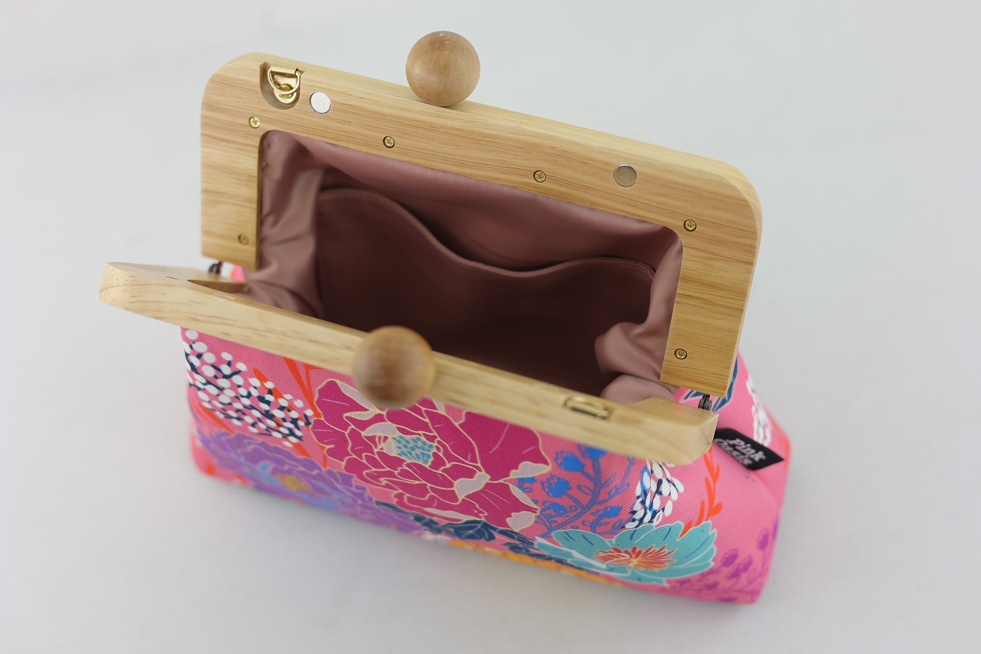 Peonies Garden Pink Floral Clutch | PINK OASIS