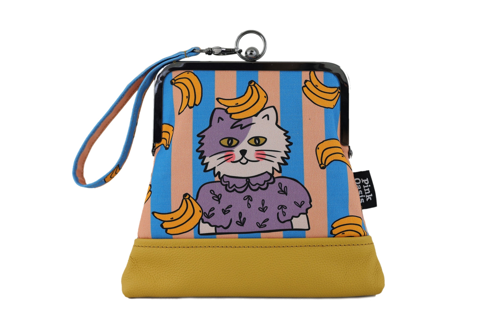 Cat and Bananas Wristlet | PINK OASIS