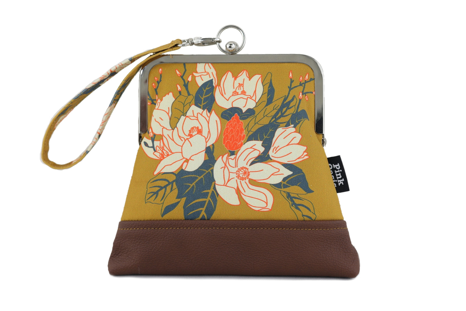 Magnolia Mustard Wristlet Handmade in Australia | PINK OASIS
