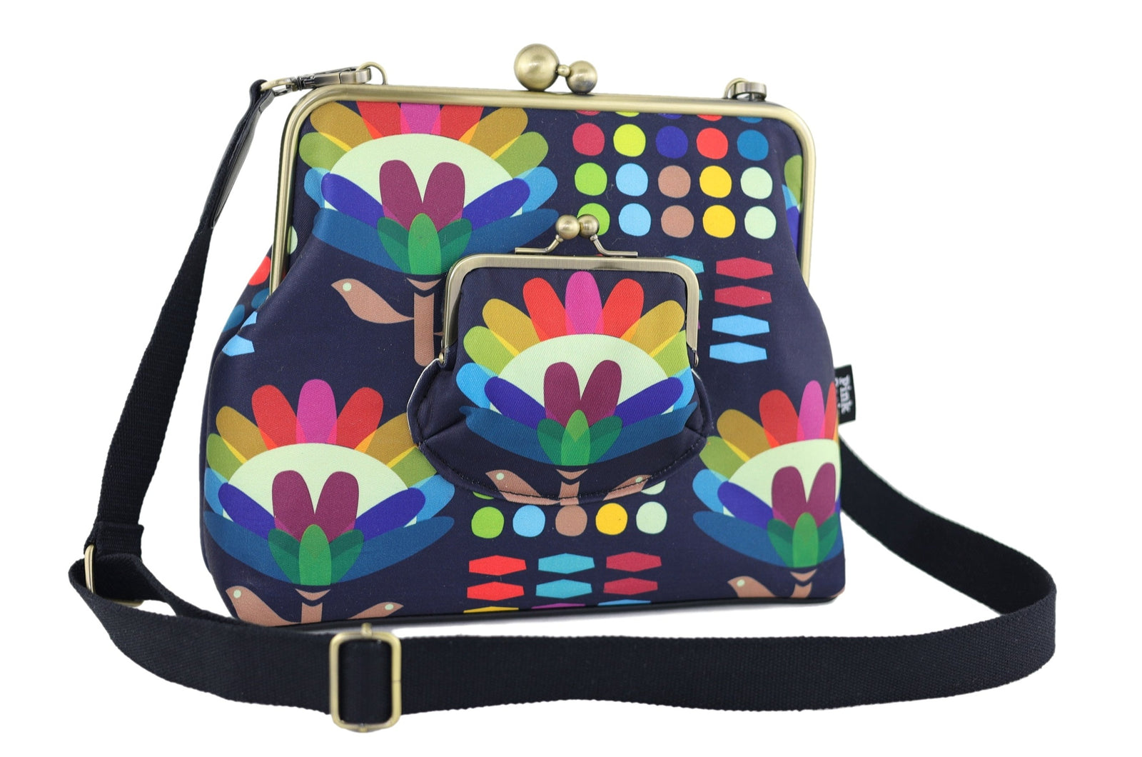 Rainbow Protea Floral Handbag and Crossbody 2 Way Bag | PINK OASIS