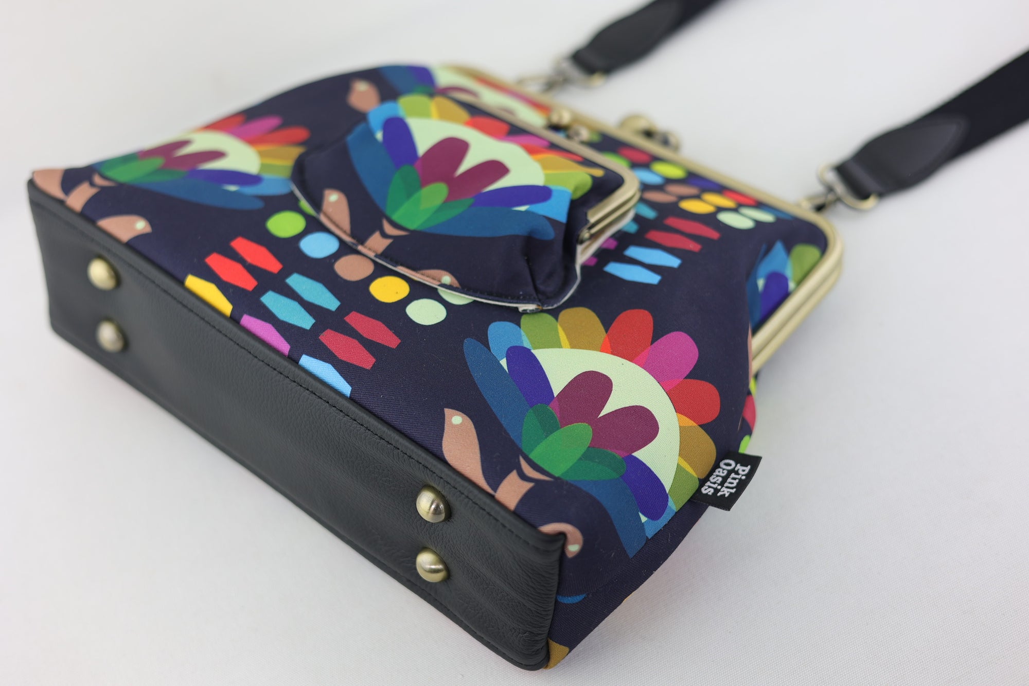 Rainbow Protea Floral Handbag and Crossbody 2 Way Bag | PINK OASIS