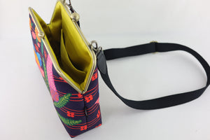 Australian Native Flower Crossbody Bag with Webbing Strap | PINK OASIS