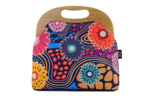 Gerberas Floral Large Wood Frame Bag | PINK OASIS