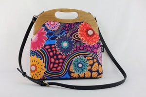 Gerberas Floral Large Wood Frame Bag | PINK OASIS