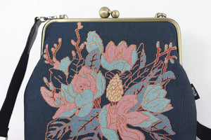 Tapestry Woven Fabric Magnolia Crossbody Bag | PINK OASIS