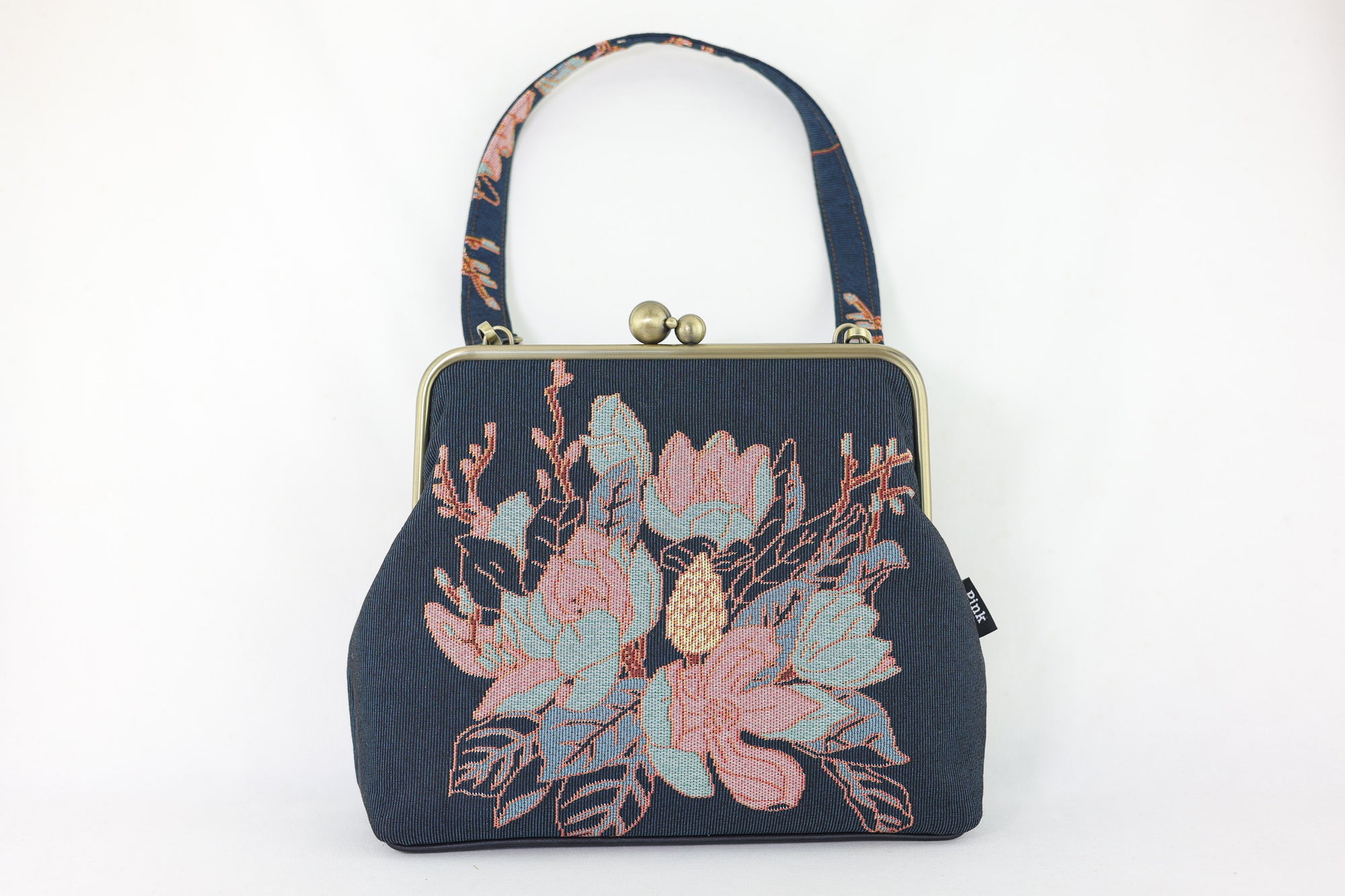 Tapestry Woven Fabric Magnolia Crossbody Bag | PINK OASIS