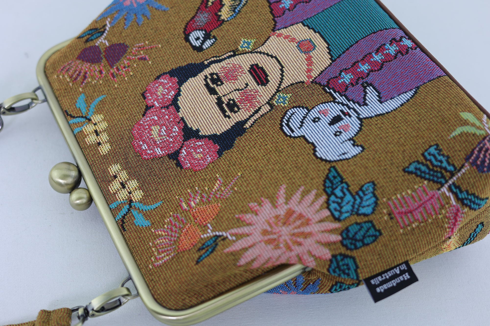 Tapestry Woven Fabric Frida Down Under Crossbody Bag | PINK OASIS