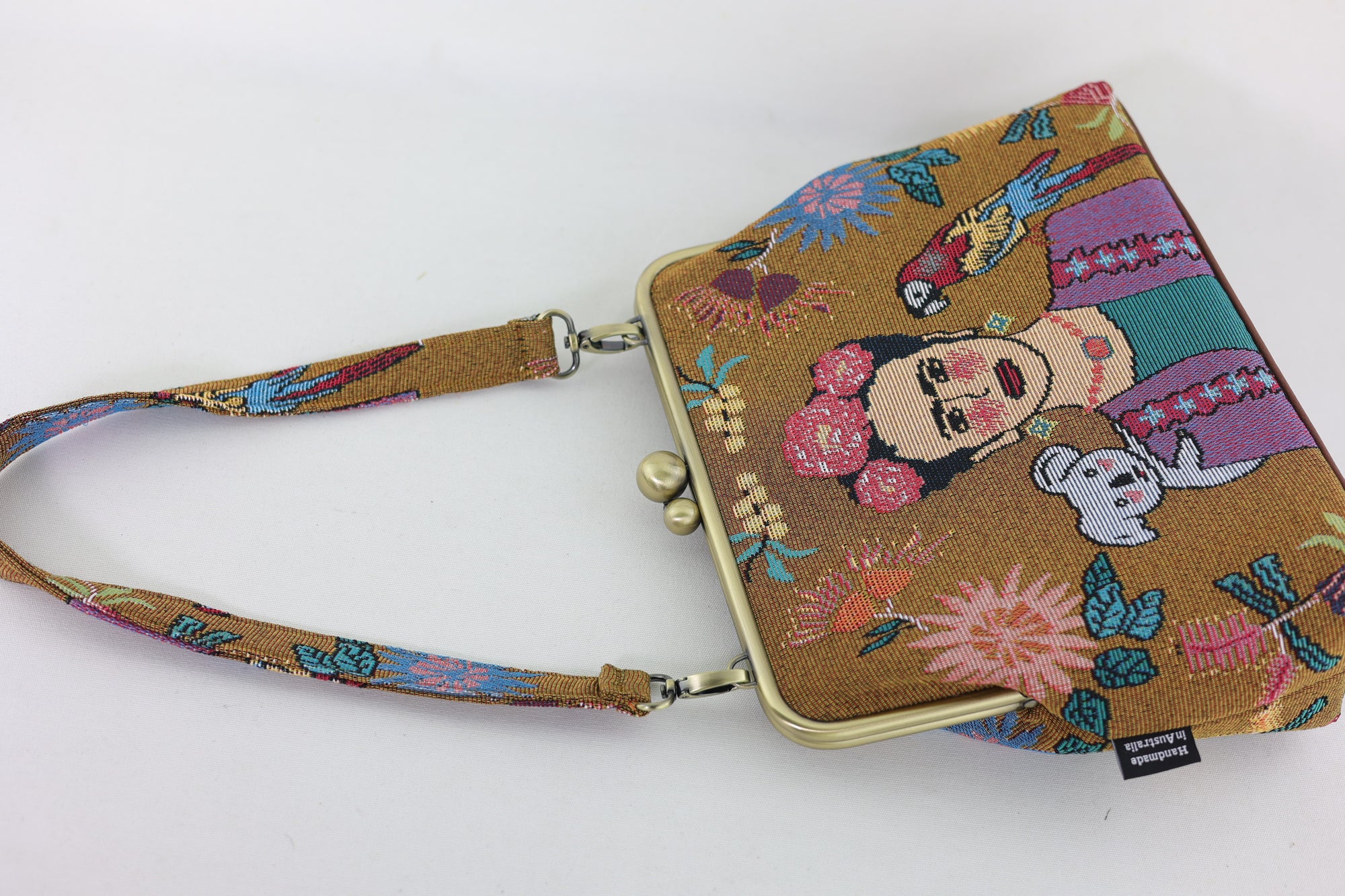 Tapestry Woven Fabric Frida Down Under Crossbody Bag | PINK OASIS