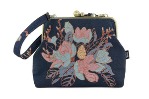 Tapestry Woven Fabric Magnolia Crossbody Bag | PINK OASIS