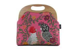 Gang-Gang Cockatoo Large Wood Frame Bag | PINK OASIS