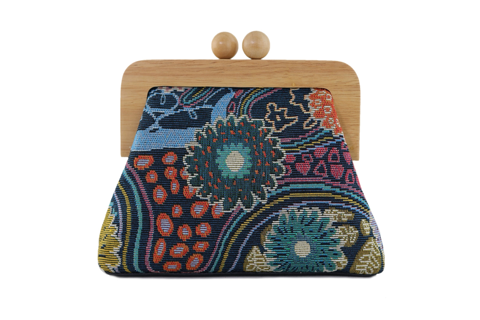 Gerberas Tapestry Woven Fabric Clutch | PINK OASIS