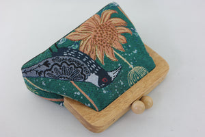 Magpie & Waratah Tapestry Woven Fabric Clutch | PINK OASIS