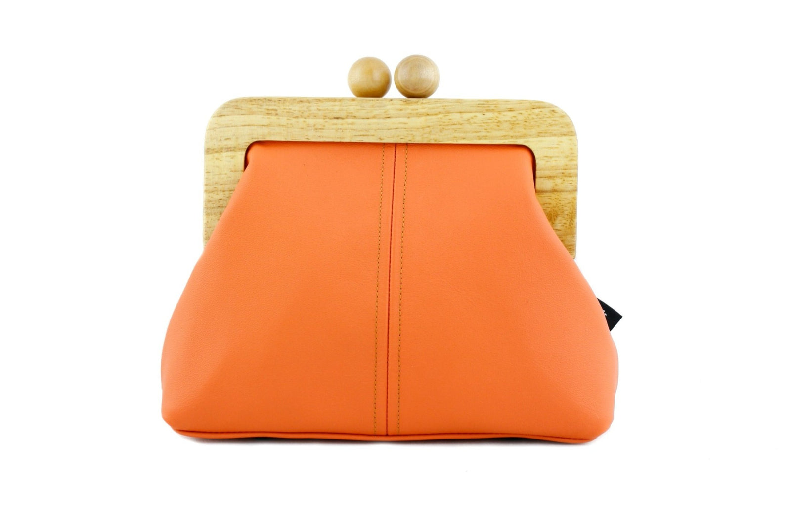 Women's Peach Genuine Leather Clutch Bag with Strap | PINKOASIS