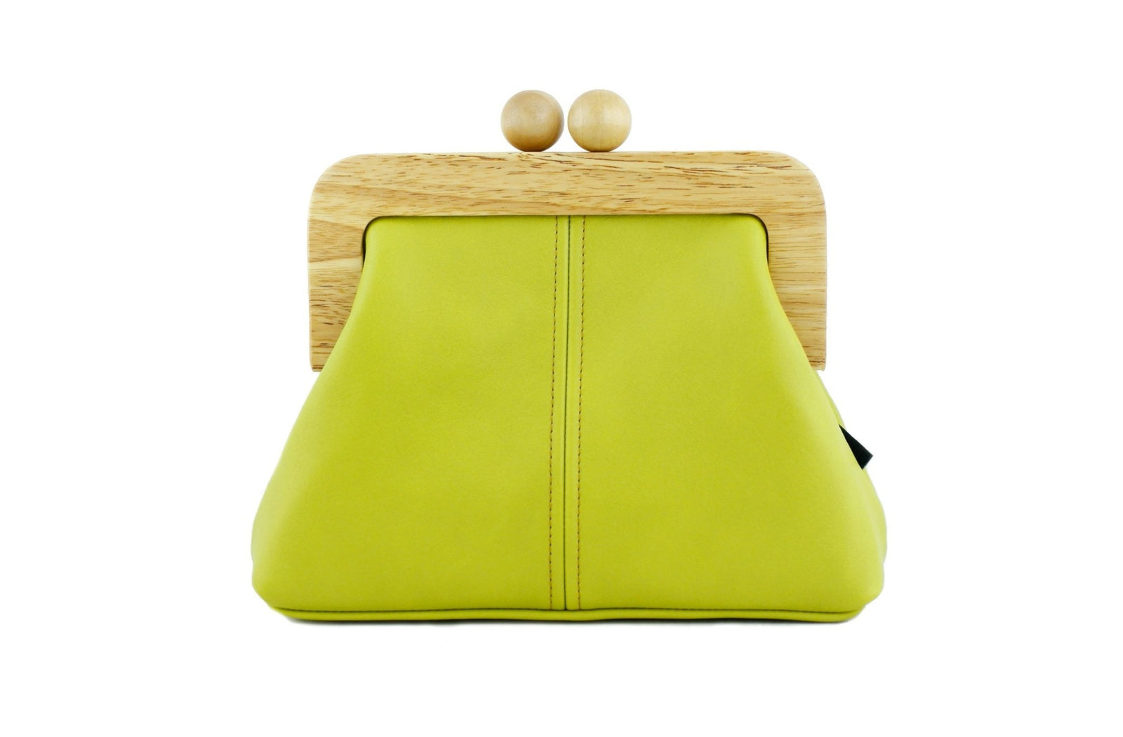 Women's Green Genuine Leather Clutch Bag with Strap | PINKOASIS