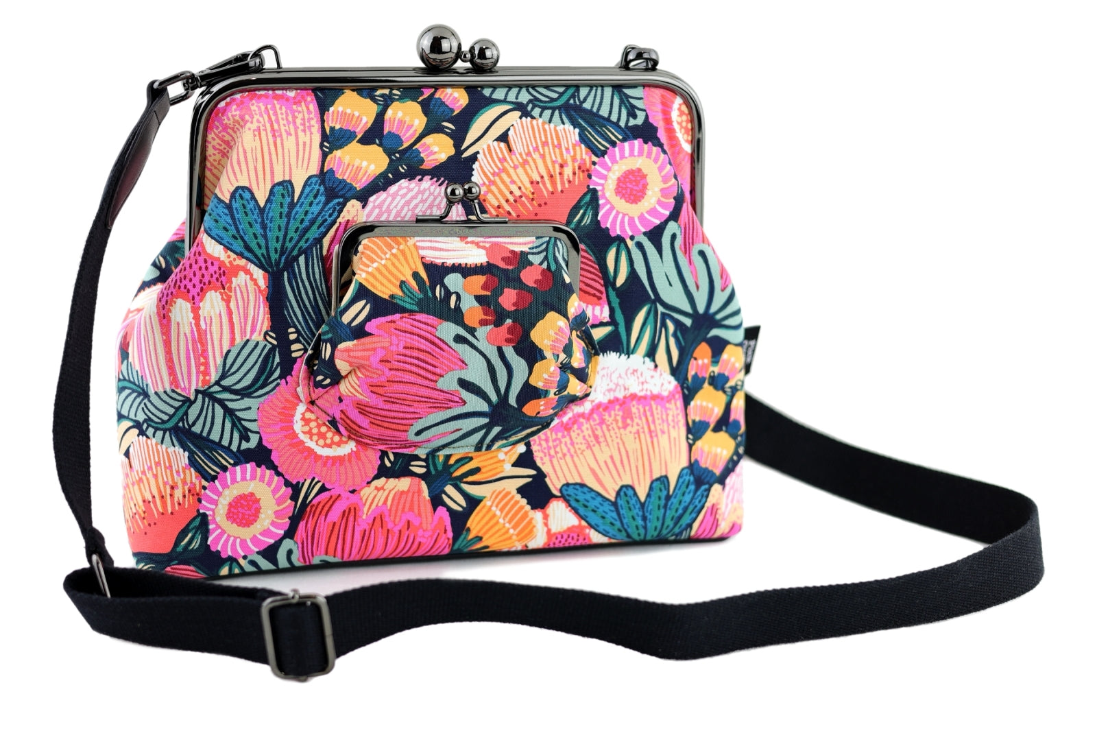 Australian Protea Garden Crossbody Bag Exclusive Design | PINK OASIS
