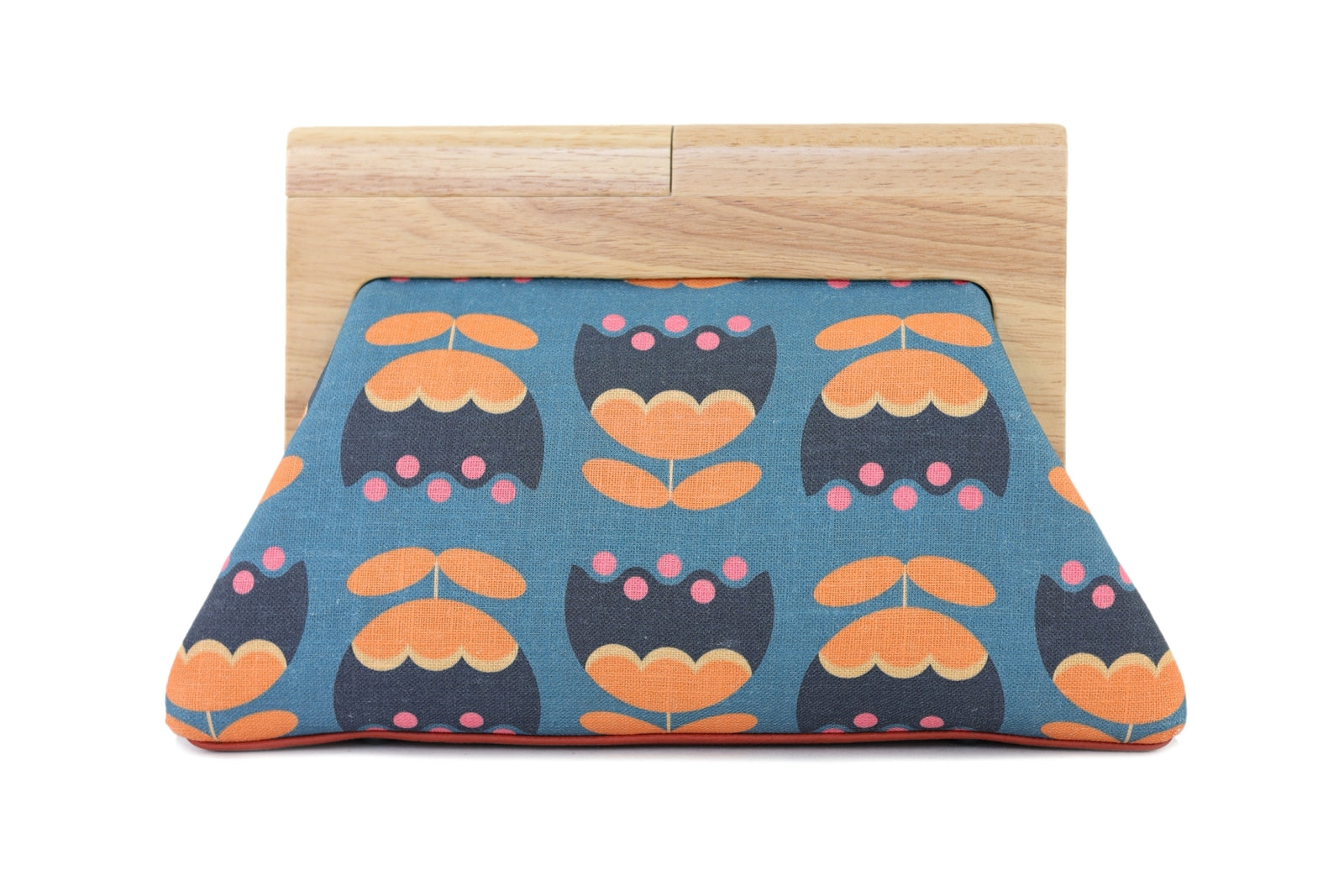 Tulip Flowers Wood Frame Bag | PINK OASIS