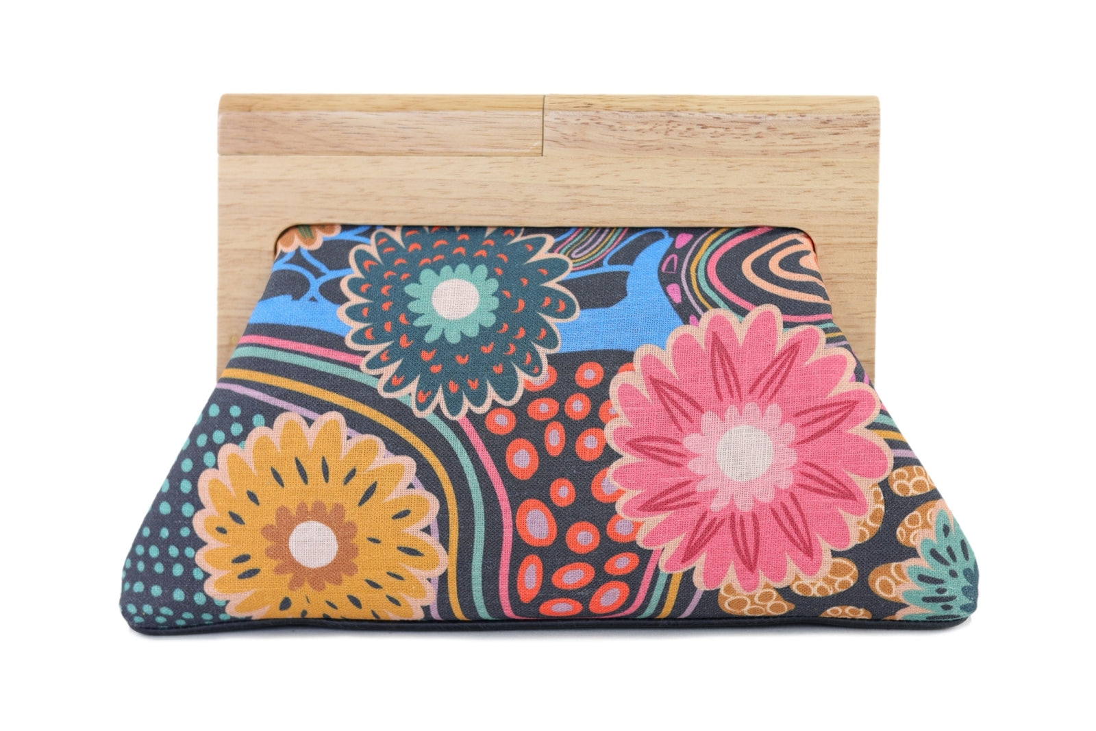 Gerberas Wood Frame Bag | PINK OASIS