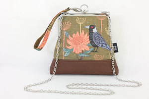 Magpie & Waratah Brown Wristlet | PINK OASIS